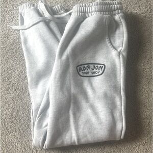 Light grey Ron Jon surf shop sweat pants size small.